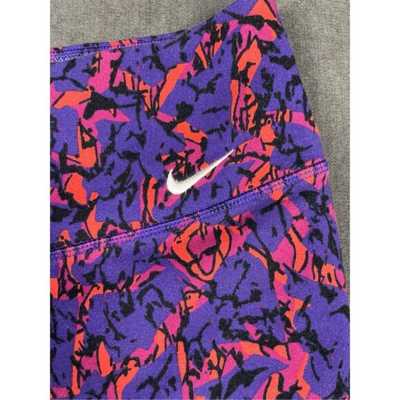 Nike Dri-FIT Leggings Women XL Purple Pink Athletic Training Colorful Athleisure - Picture 3 of 11